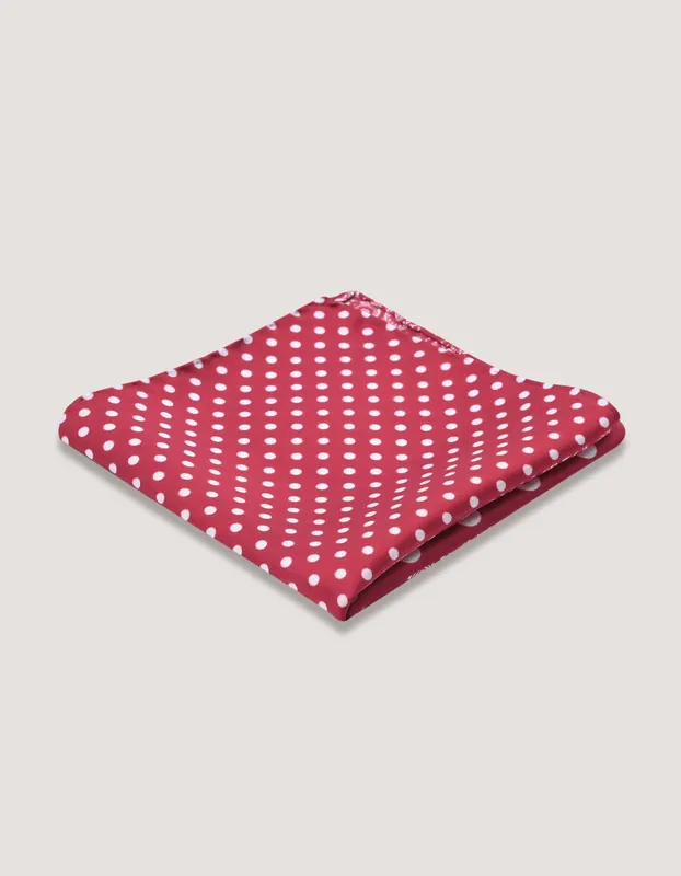 Maroon Pure Silk Pocket Square - Brian Oak