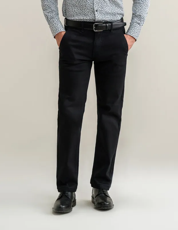 Men's Cross Pocket Black Jeans - Brian Oak