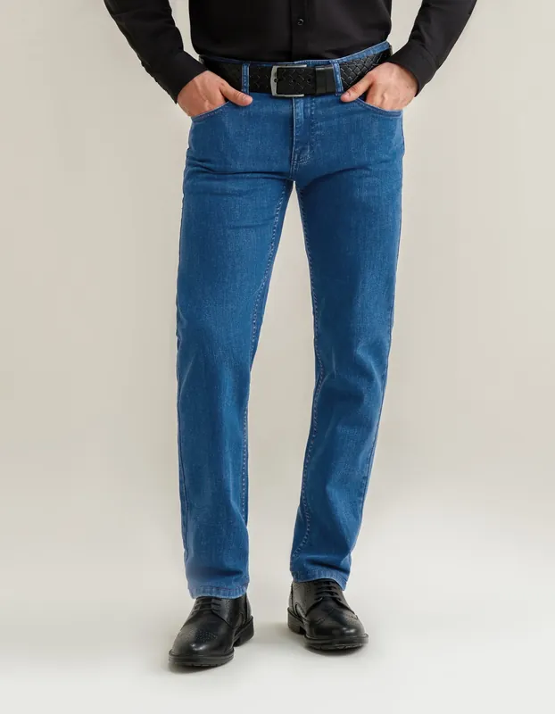 Light Blue Classic Denim Jeans - Brian Oak