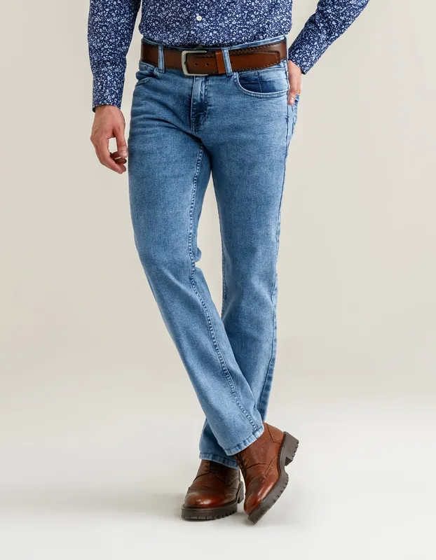 Smart Fit Light Blue Denim Jeans - Brian Oak