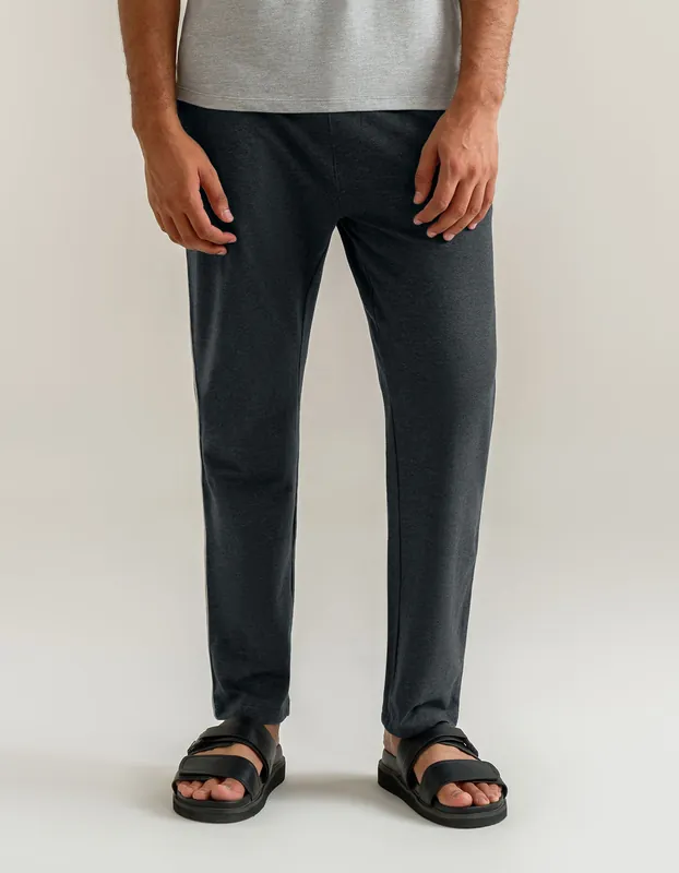 Cotton Jersey Men’s Trousers - Charcoal