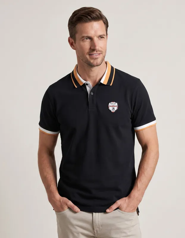 Black Union Jack Polo Shirt - Brian Oak