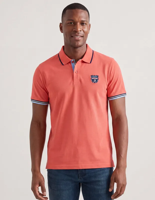 Coral Union Jack Polo Shirt - Brian Oak