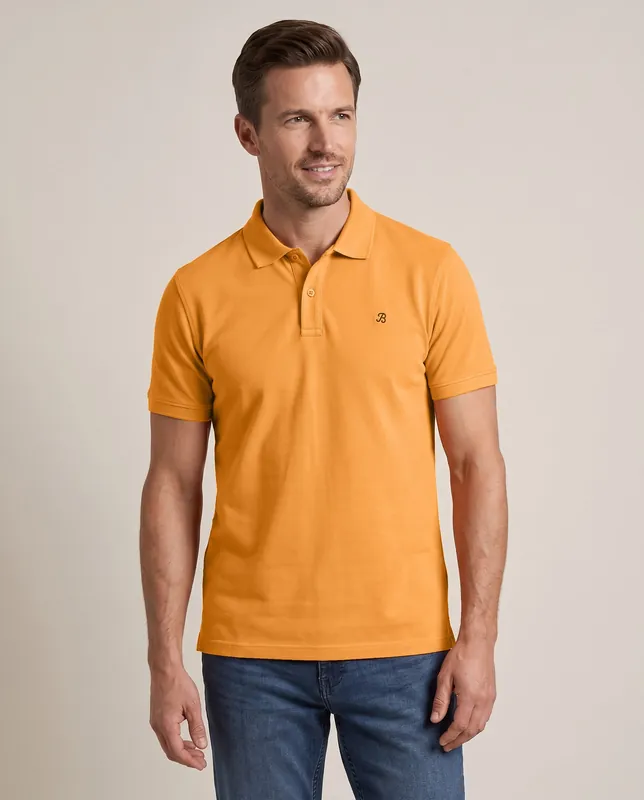 Apricot Regular Fit Cotton Polo Shirt - Brian Oak