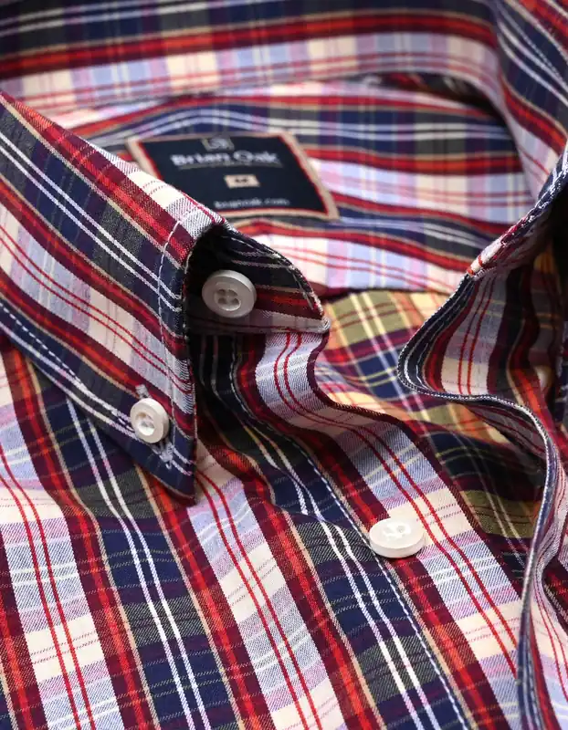 Multicolour Casual Check Shirt - Brian Oak