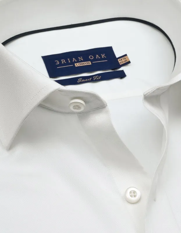 Luxury Off White Twill Shirt - Brian Oak