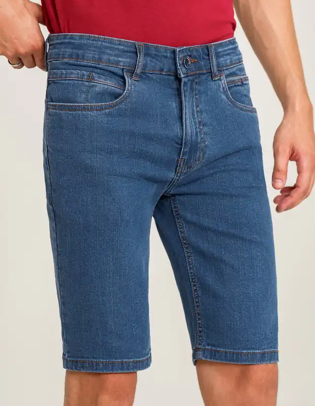 Blue Smart Fit Denim Shorts - Brian Oak
