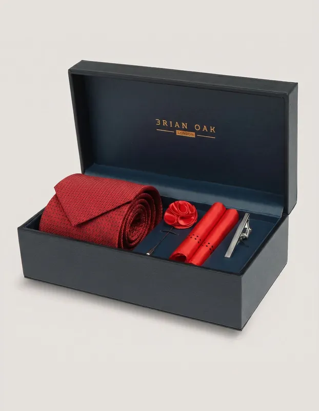 Premium Dotted Red Accessory Set - Brian Oak