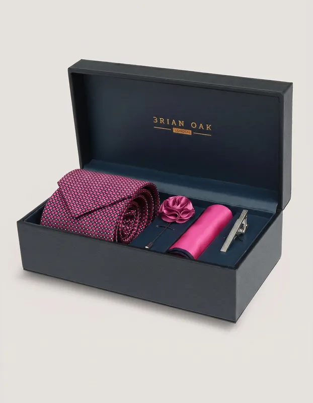 Magenta Checkered Accessory Set - Brian Oak