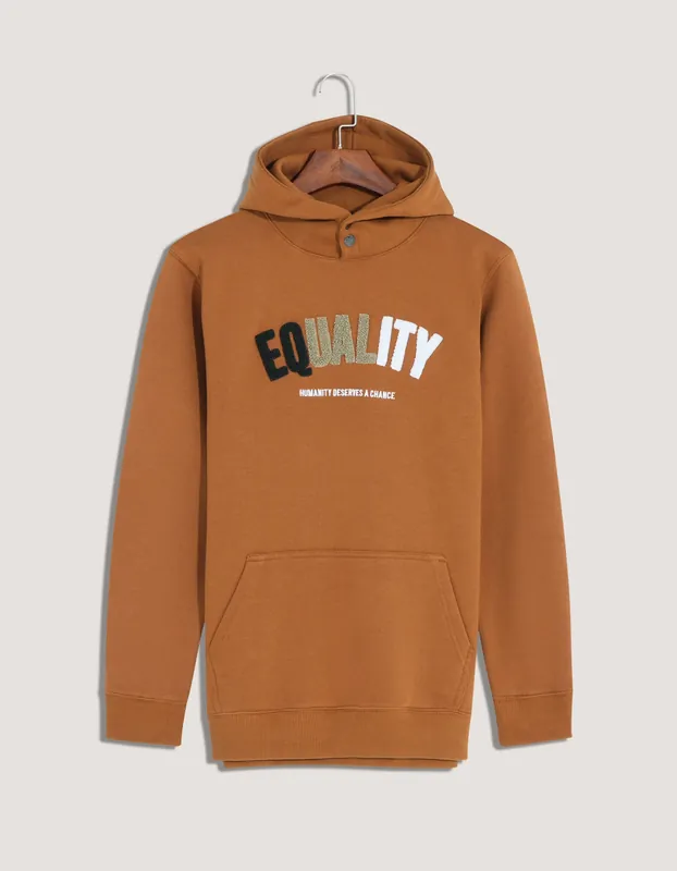 Mustard Pullover Fleece Hoodie - Brian Oak