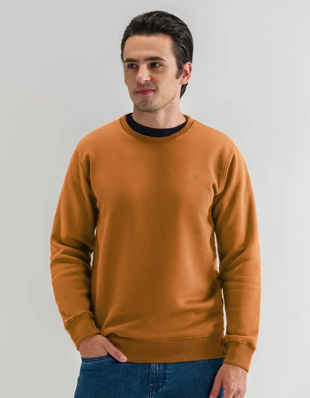 Classic Mustard Crew Neck Sweatshirt - Brian Oak