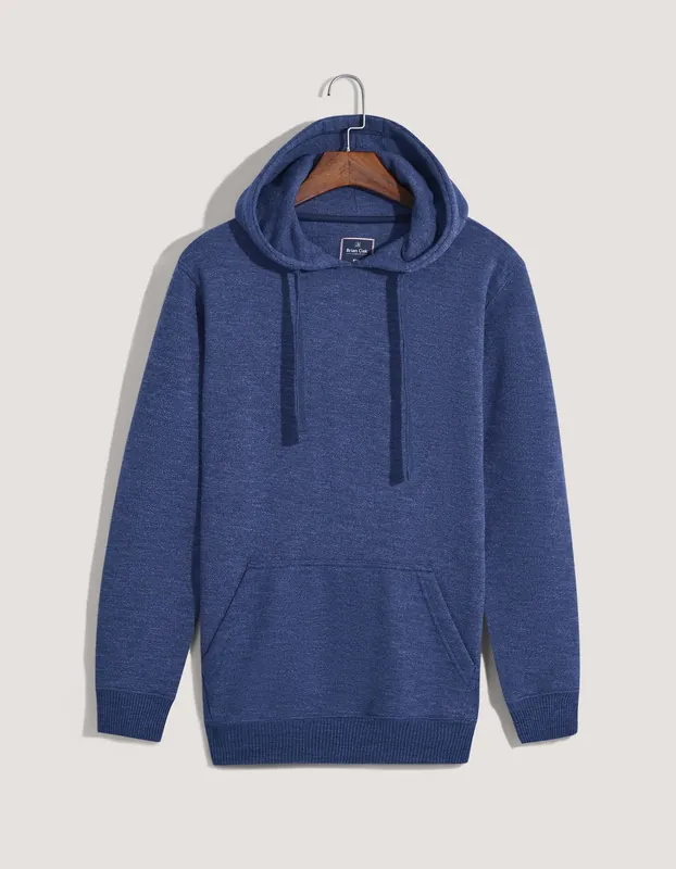 Navy Textured Pullover Nantucket Hoodie - Brian Oak