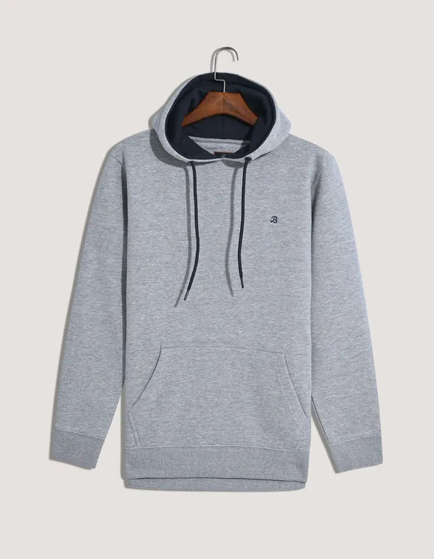 Heather Grey Pullover Fleece Hoodie - Brian Oak