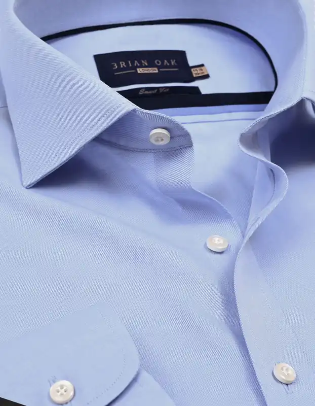 Easy Iron Sky Blue Dress Shirt - Brian Oak