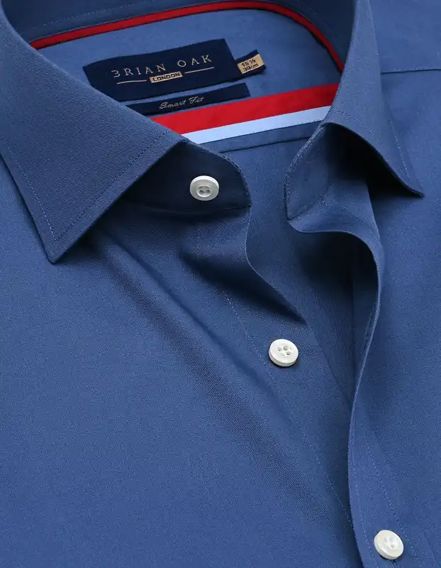 Medium Blue Easy Iron Dress Shirt - Brian Oak