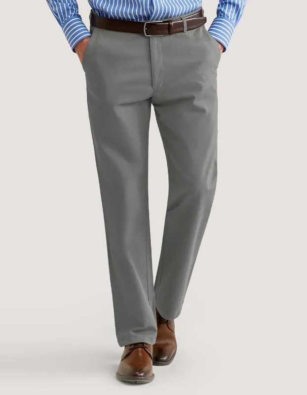 Smart Fit Grey Chino Trouser - Brian Oak