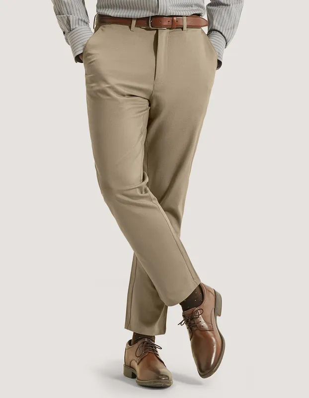 Stone Textured Chino Trouser - Brian Oak
