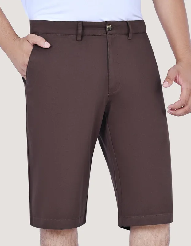 Comfort Fit Chocolate Denim Shorts - Brian Oak