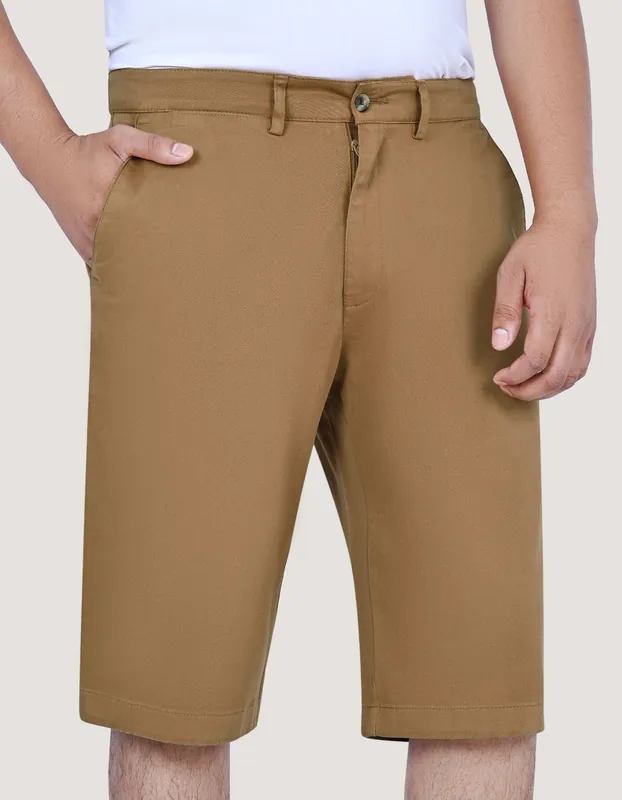 Rust Comfort Fit Denim Shorts - Brian Oak