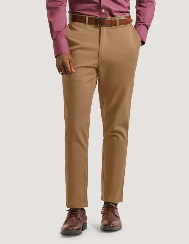 Rust Comfort Chino Trouser - Brian Oak