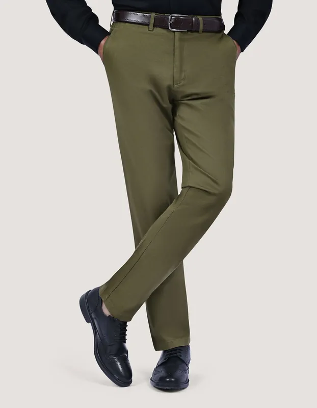 Twill Chino Trouser – Olive - Brian Oak