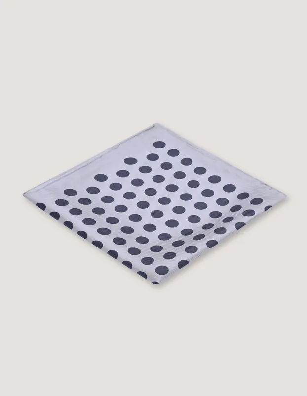 Light Lilac Dotted Silk Pocket Square - Brian Oak