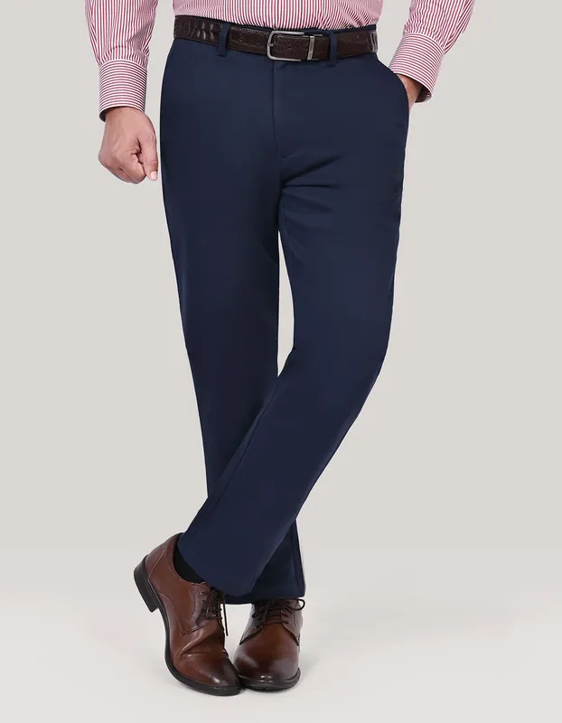 Smart Fit Navy Chinos - Brian Oak