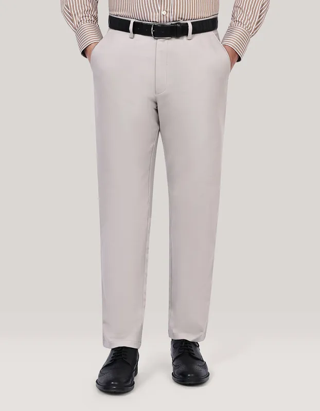 Stone Coloured Smart Fit Chinos - Brian Oak