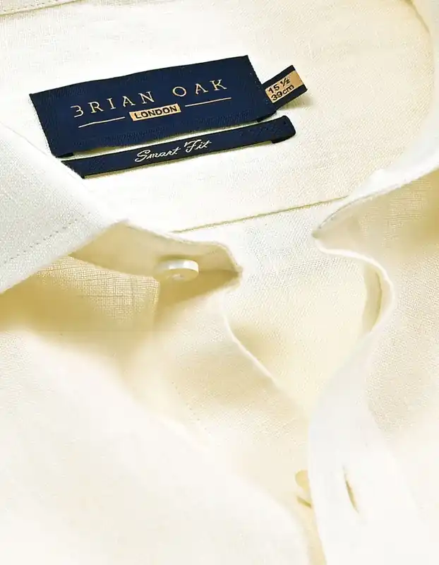 Pure Linen Shirt – Cream - Brian Oak