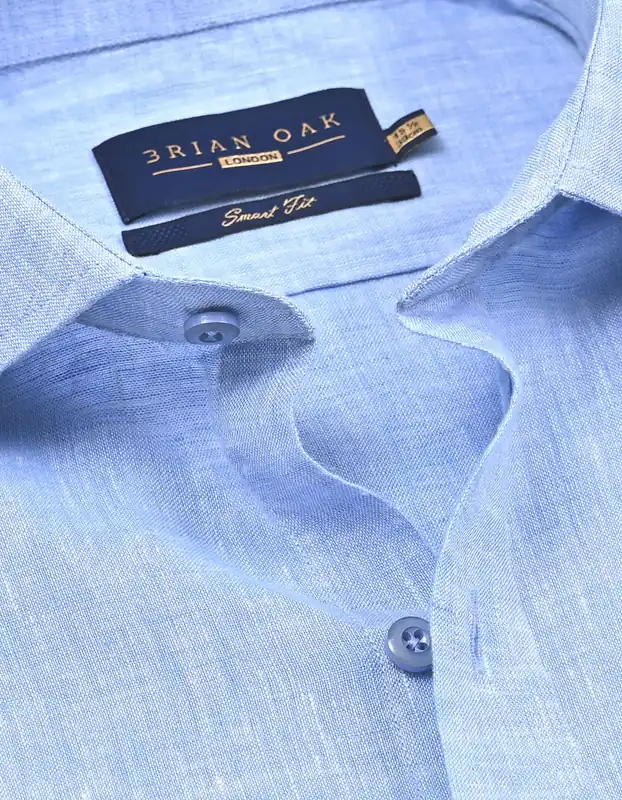 Pure Linen Shirt - Sky Blue