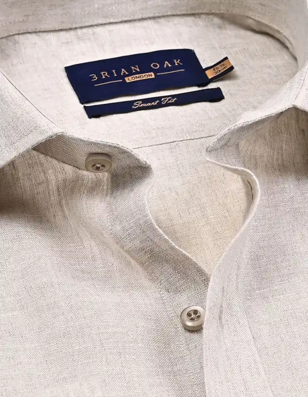 Pure Linen Shirt – Fawn - Brian Oak