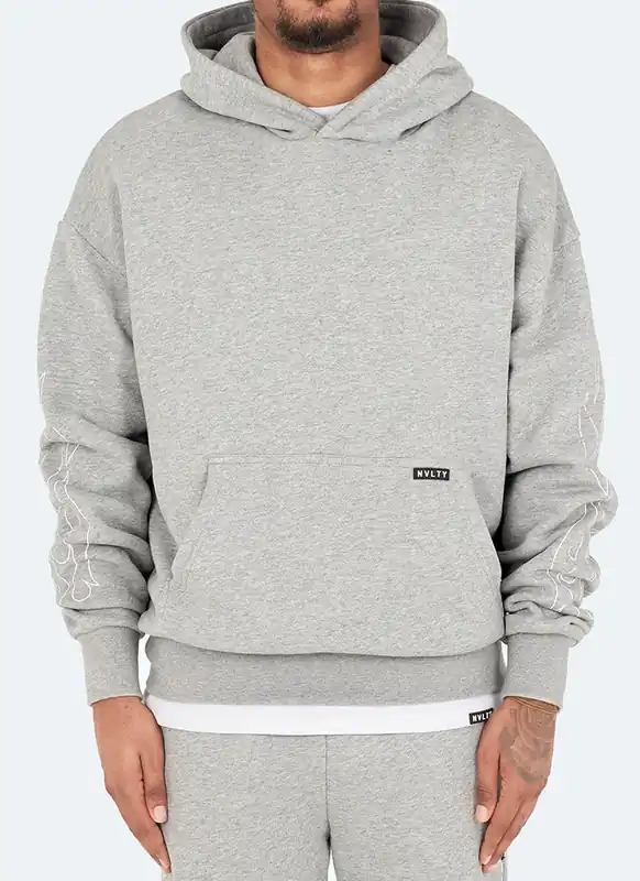 Vintage Flame Hoodie - Grey