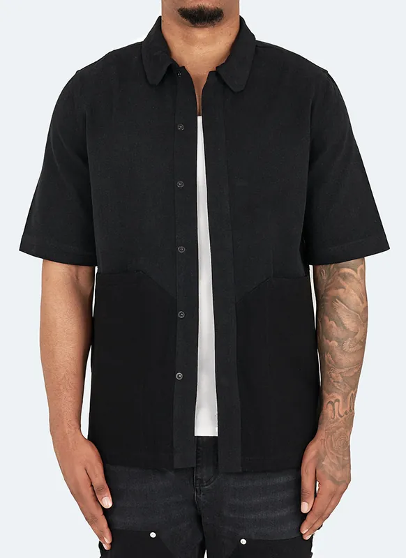 Vintage Carpenter Denim Shirt - Black