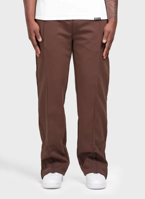 Twill Pleat Pants - Brown