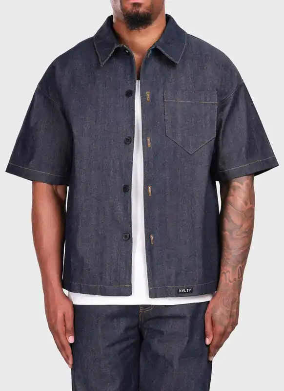 Structured Selvedge Denim Shirt - Indigo