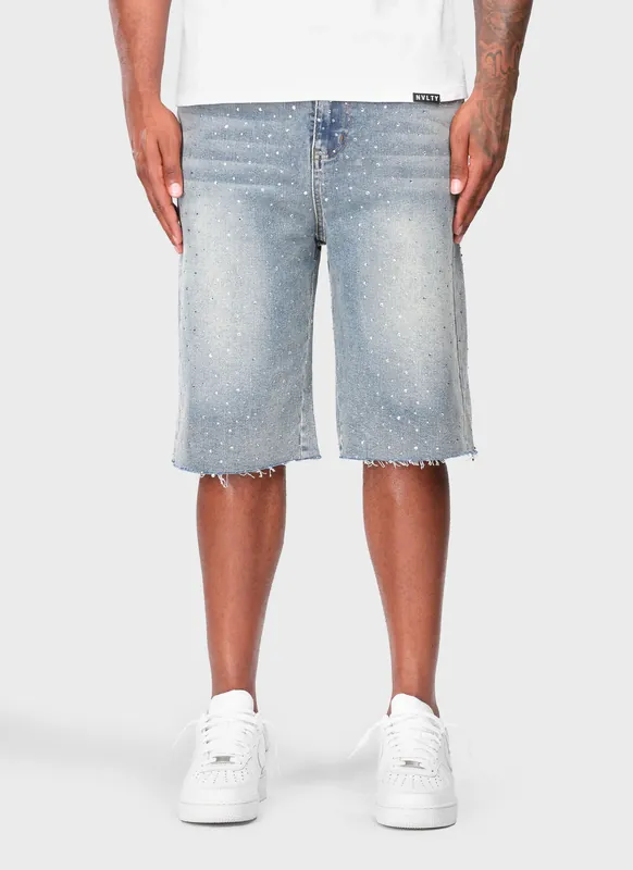 Vintage Flooded VVS Denim Shorts - Blue