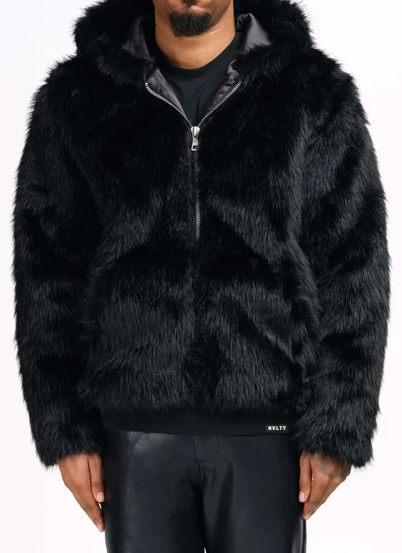 Fur Jacket - Black