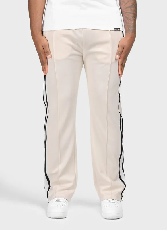 Panelled Luxe Track Pants - Ivory