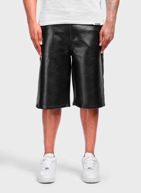 Heavyweight Leather Shorts - Black