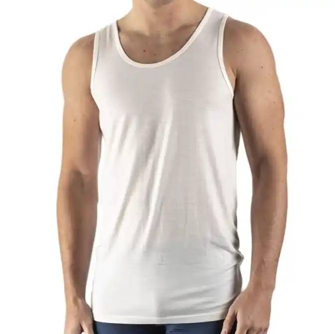 EDZ Merino Wool Thermal Vest Mens White
