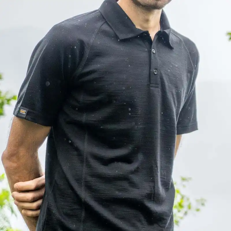 EDZ Men’s Merino Polo Shirt Short Sleeve