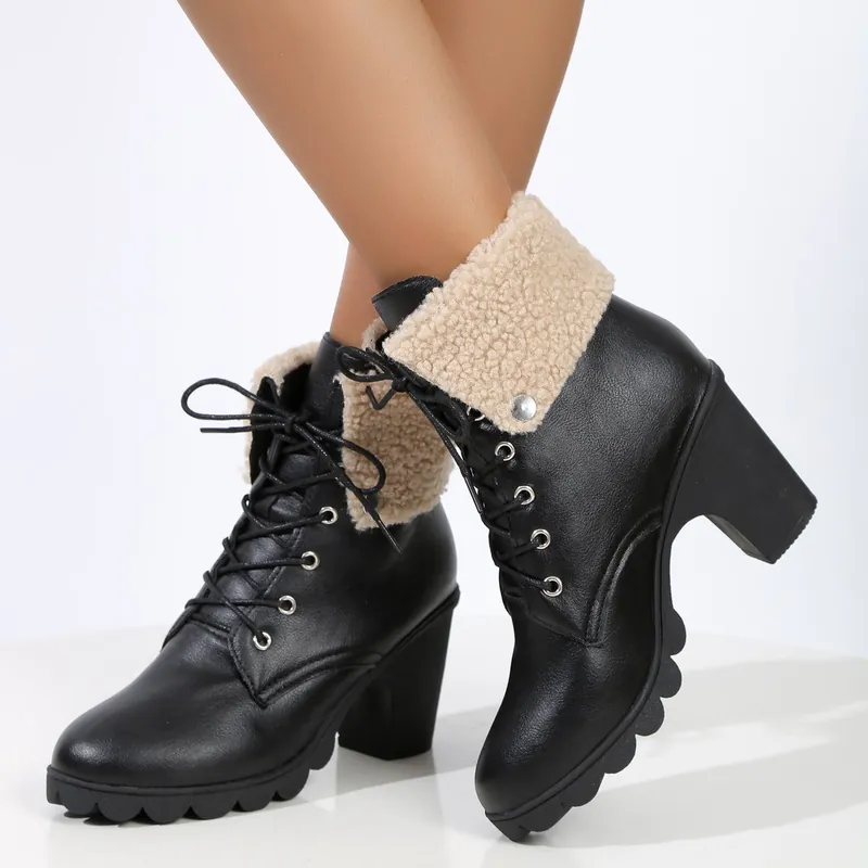 Tom Hollinger | Women's winter boots with lacing - TomHollinger