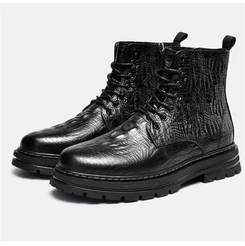 Tom Hollinger | Winter boots with crocodile embossing - TomHollinger