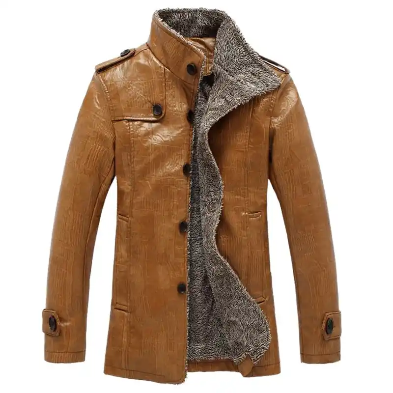 Tom Hollinger | Leather jacket with fleece feed - TomHollinger