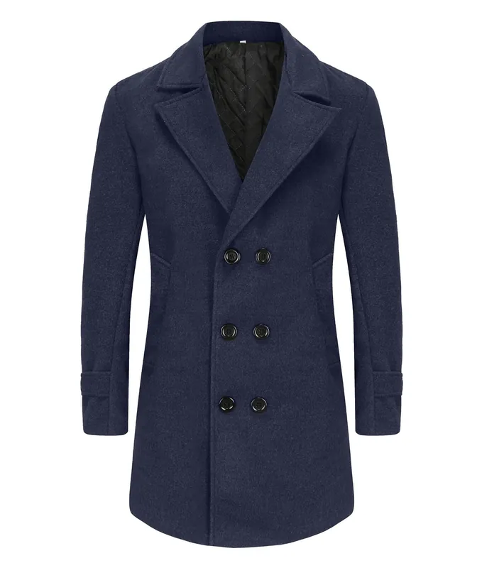 Tom Hollinger | Classic wool coat with double row - TomHollinger