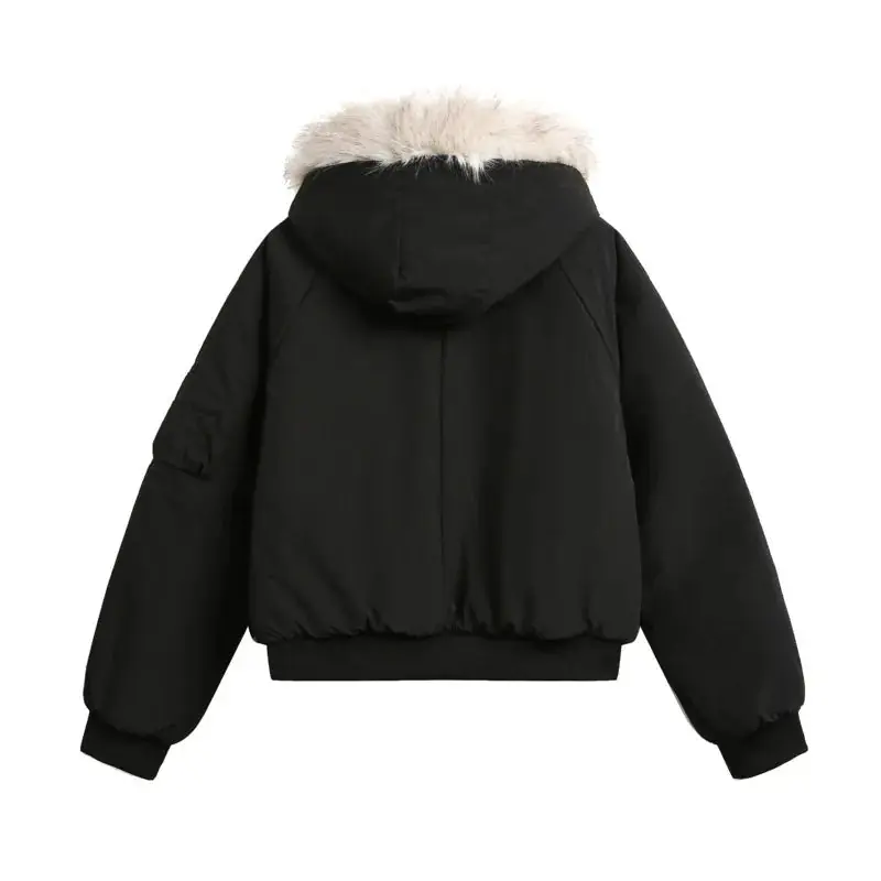 Tom Hollinger | Warm bomber jacket with fur hood - TomHollinger