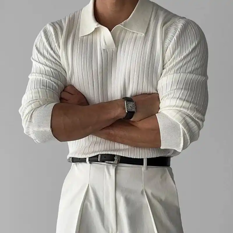 Tom Hollinger | Structured polo shirt with long arm - TomHollinger