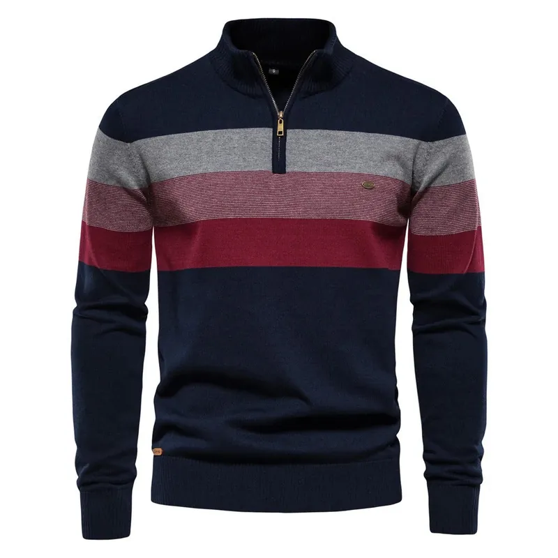 Tom Hollinger | Strip sweater with zipper - TomHollinger
