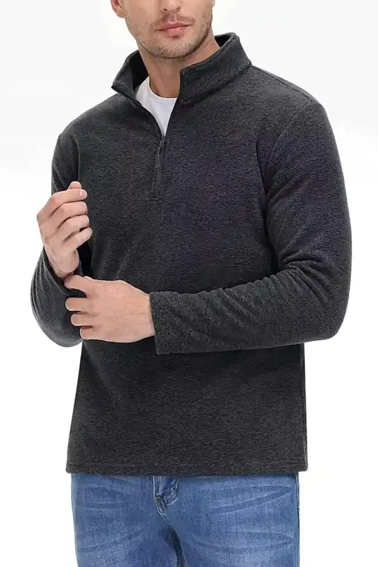 Tom Hollinger | Warmer fleece sweater with half a zipper - TomHollinger