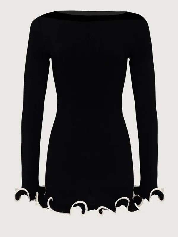 Tom Hollinger | Mini dress with a wavy hem - TomHollinger